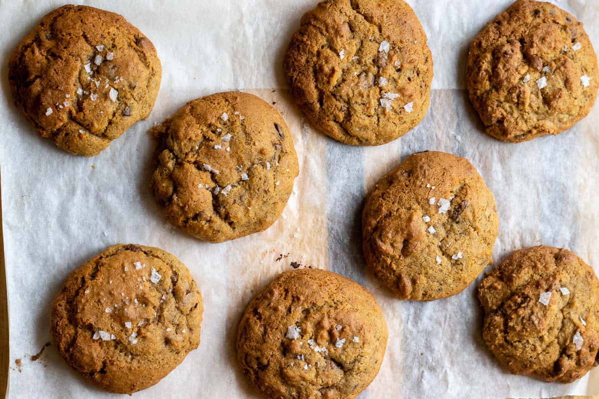 gluten free pumpkin cookies are baked for 15 minutes