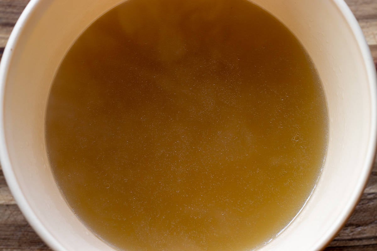 giblets stock for making the turkey gravy