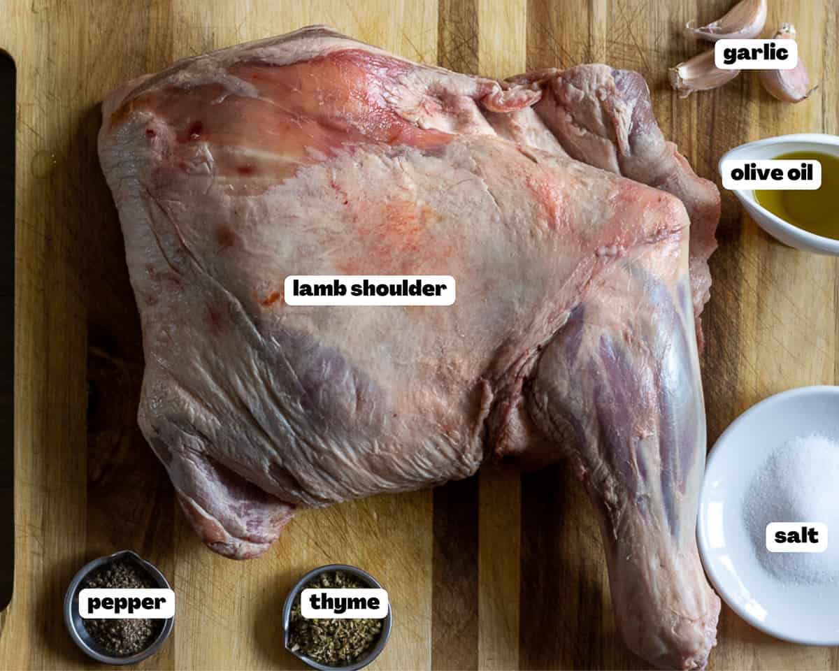 Labelled picture of ingredients for kuzu tandoor kebab