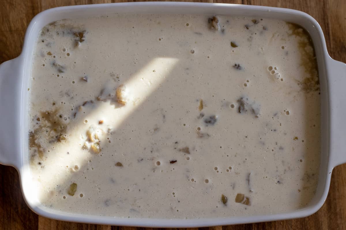 yogurt topping is added to the lamb meat