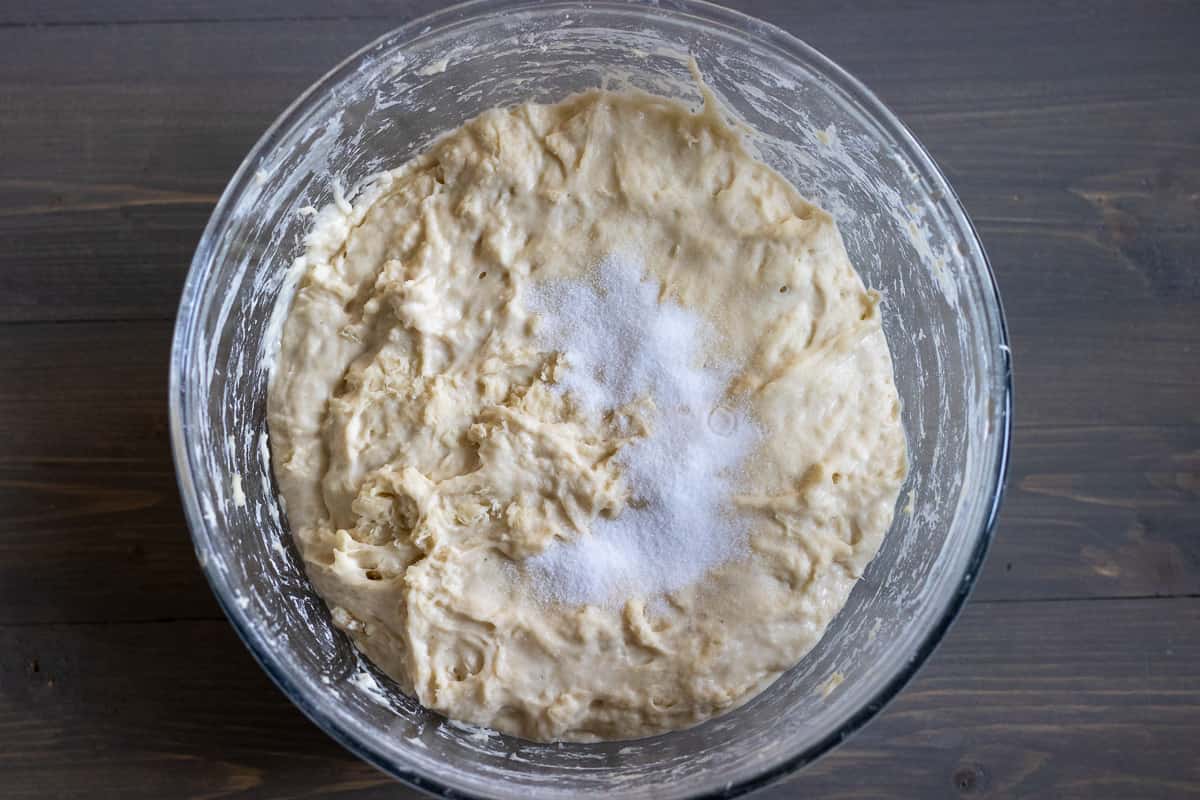 salt is added to the dough