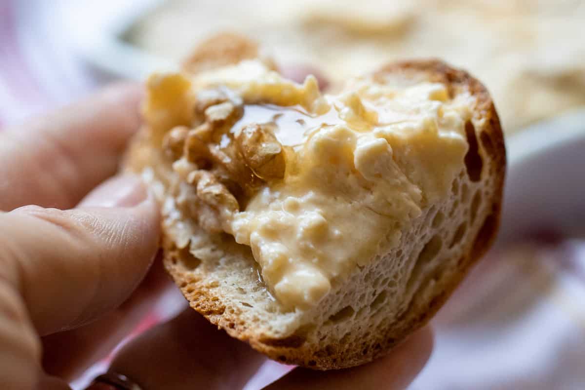 kaymak is best enjoyed on a slice of toasted bread