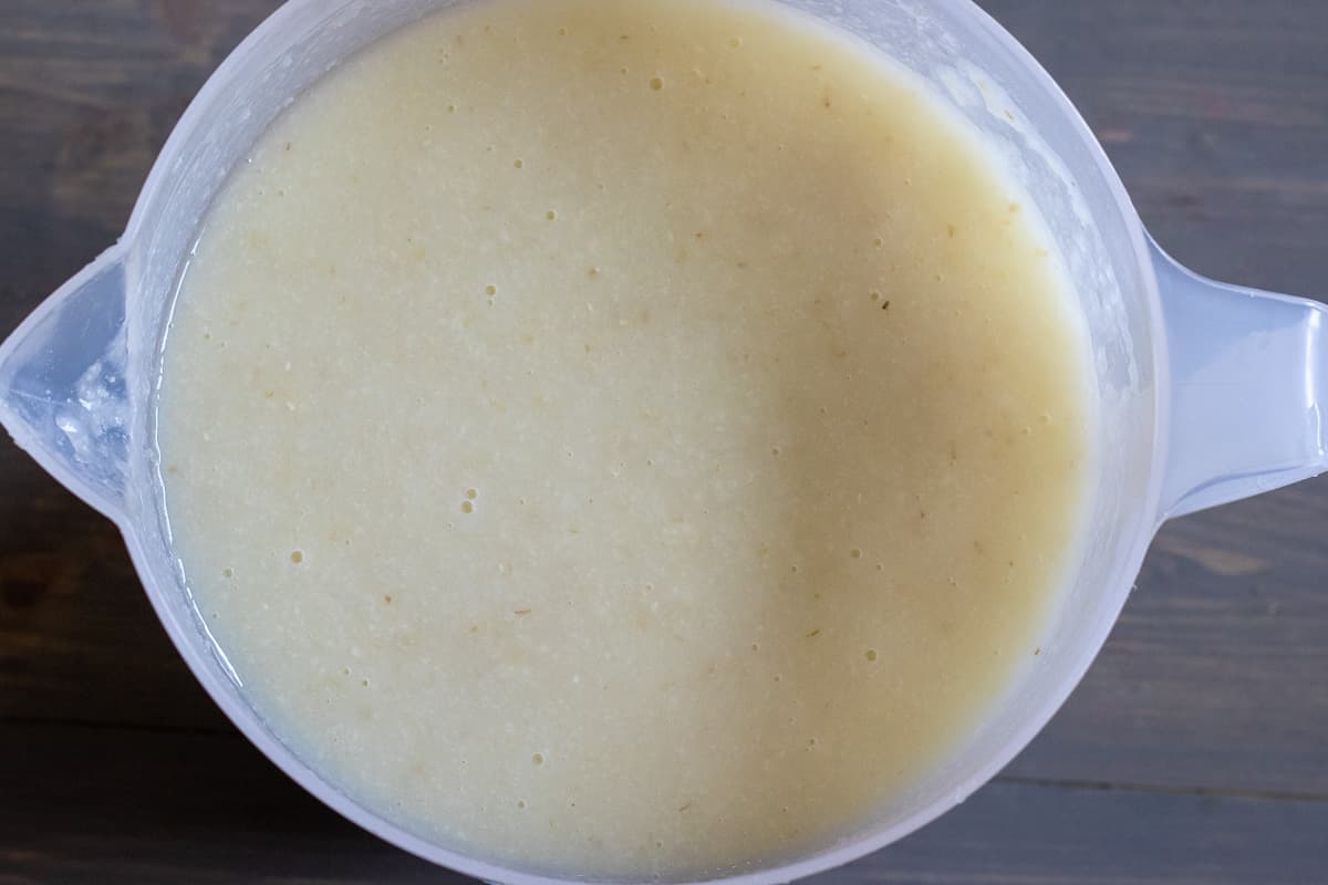 bulgur and rice mixture passed from a sieve