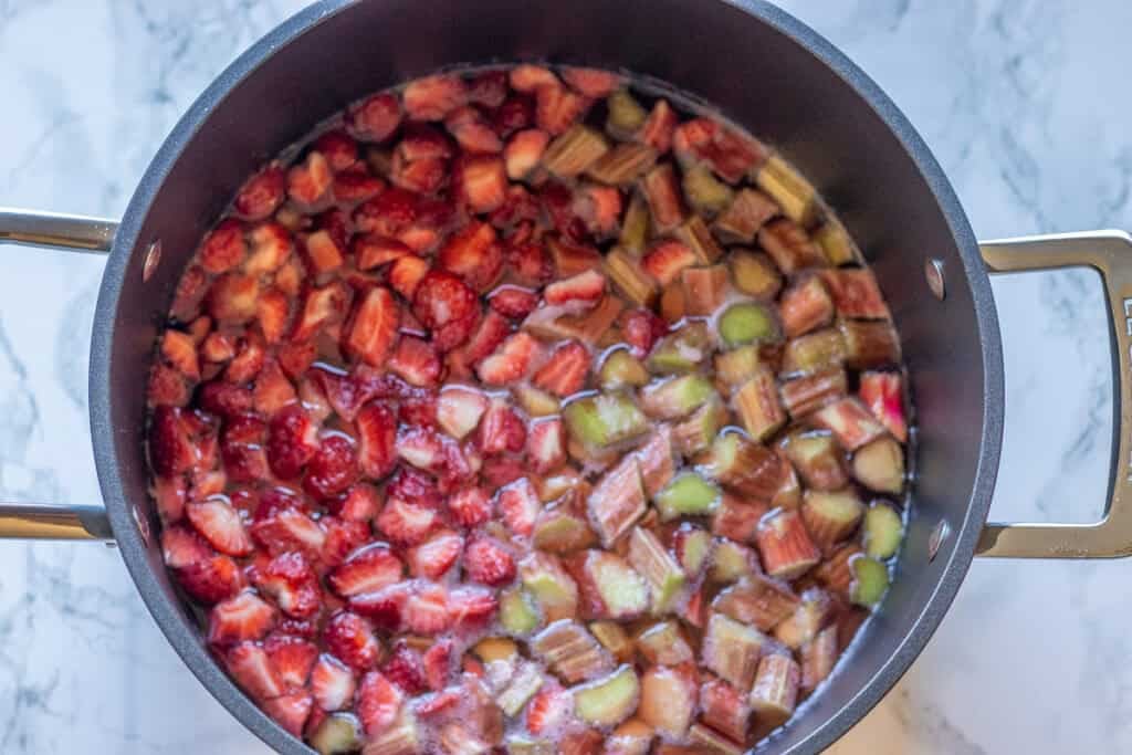 The fruits released water overnight.