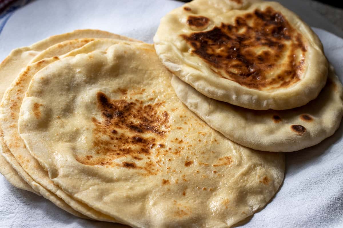 2 different types of sourdough flatbread