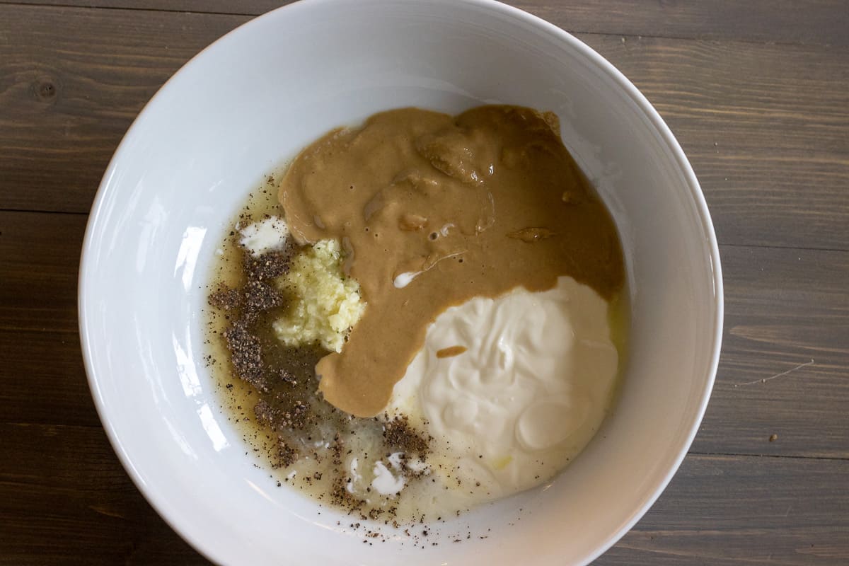 all the ingredients are placed in a bowl