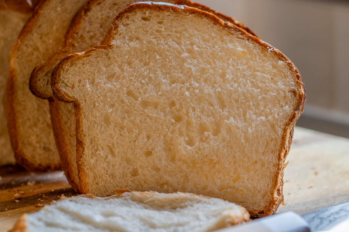 slices of Japanese milk bread loaf