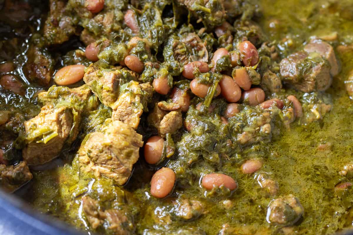 Ghormeh Sabzi stew with lamb