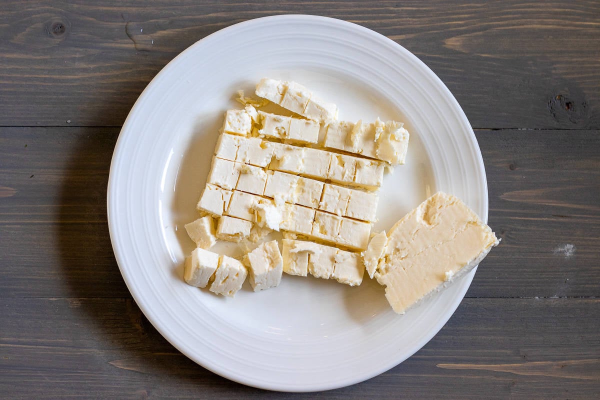 feta cheese cut in cubes