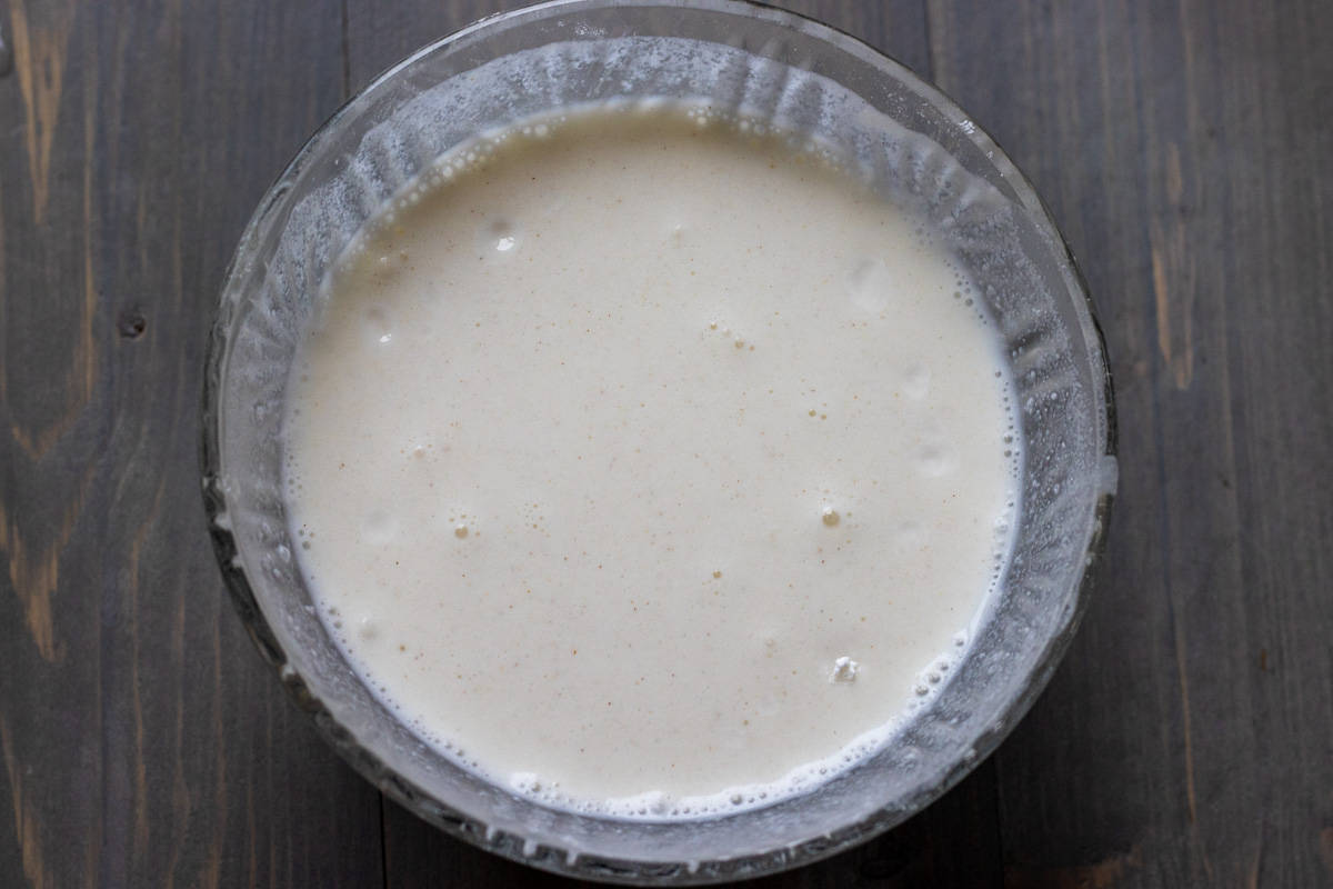 slurry for thickening the milk and sugar mixture