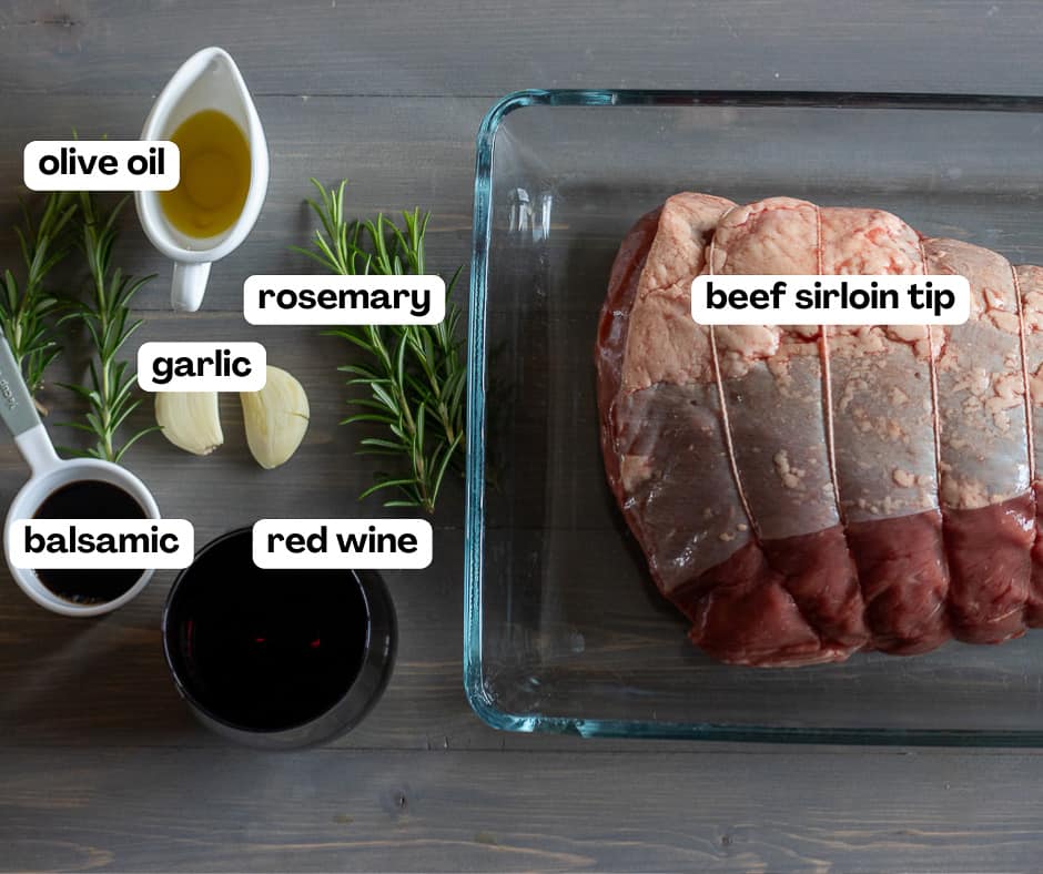 Labelled ingredients for the recipe.