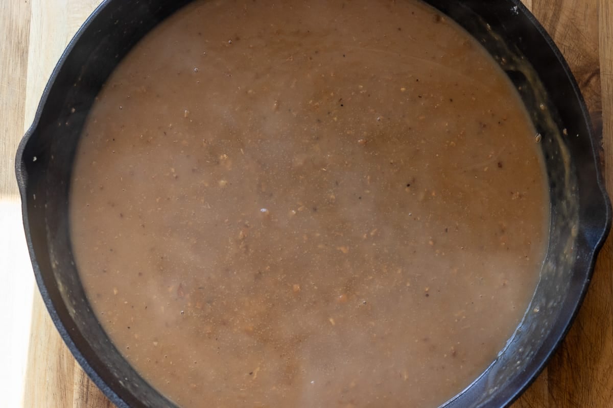 chicken stock is added to the roux