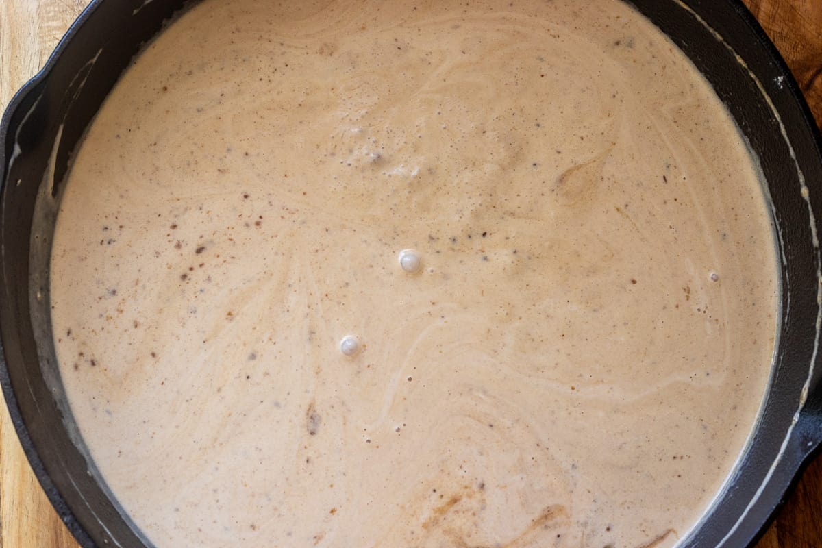heavy cream isa added to the pan