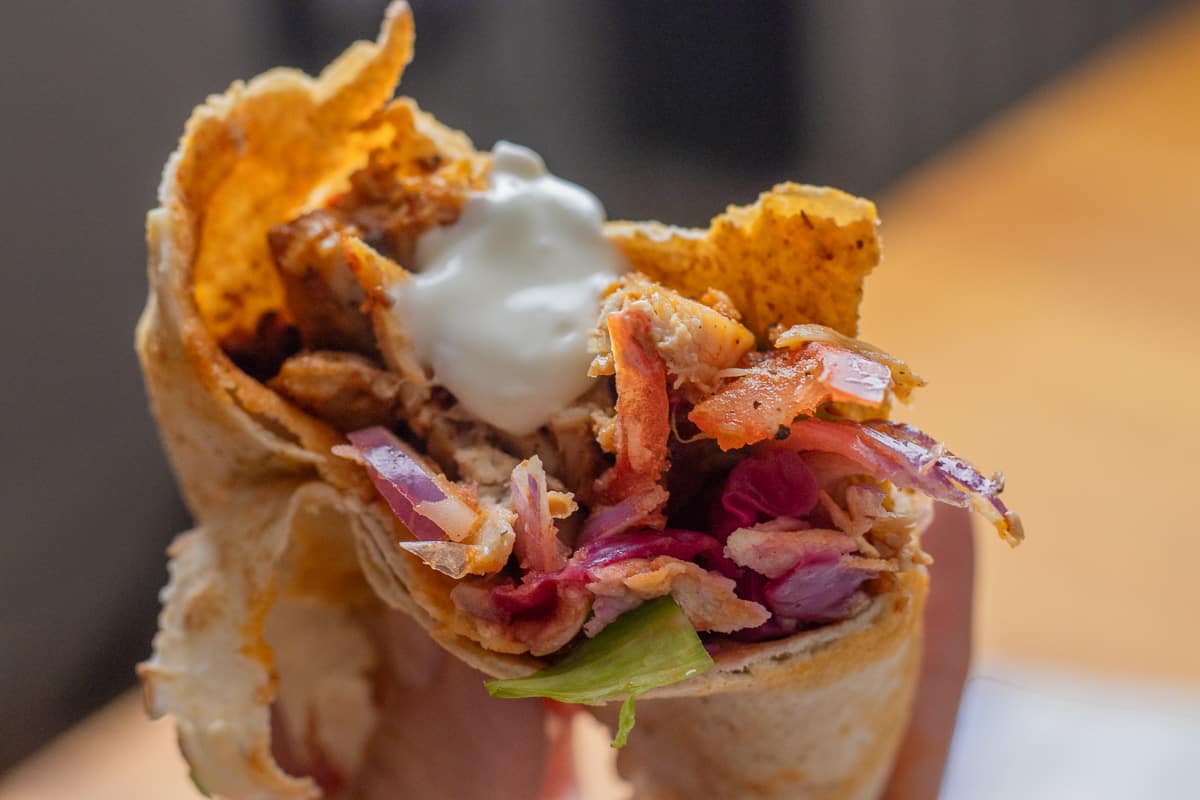 half chicken shawarma