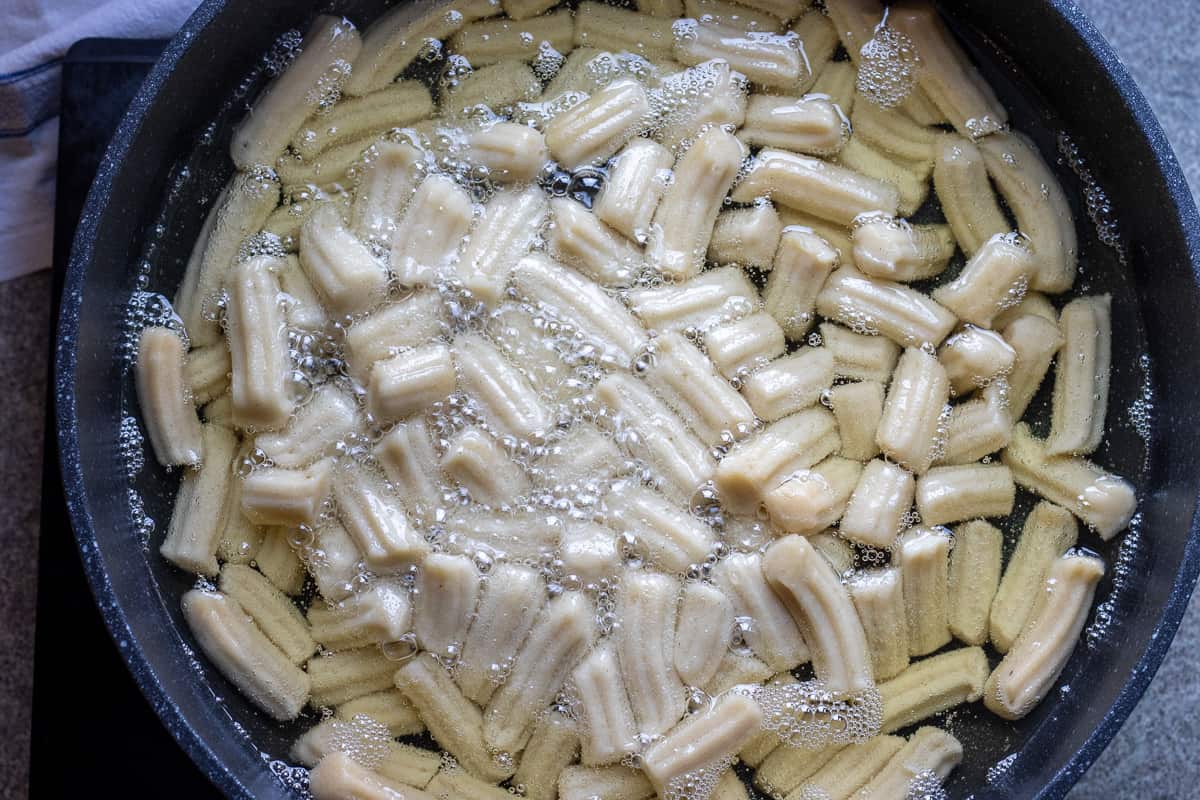 dough pieces started to double in size