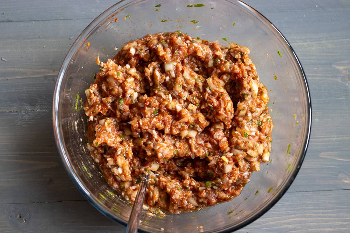 rice mixture for kabak dolma