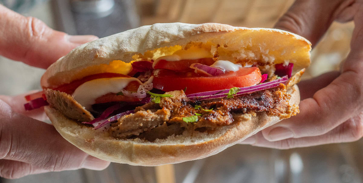 doner kebab served in pita bread