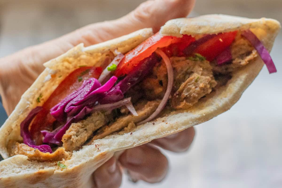 Turkish Doner Kebab served in pita bread