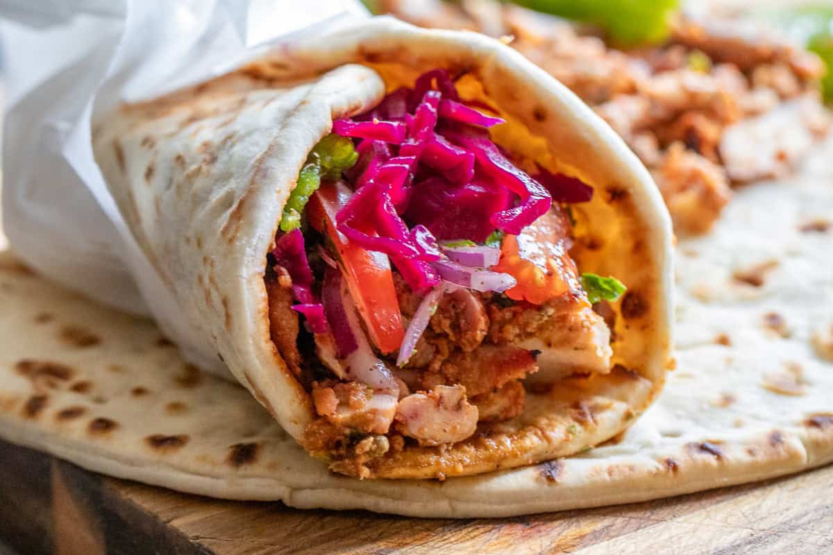 chicken doner kebab wrap