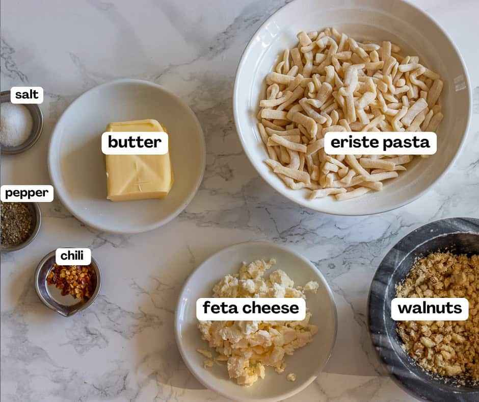 labelled picture of ingredients for cooking eriste