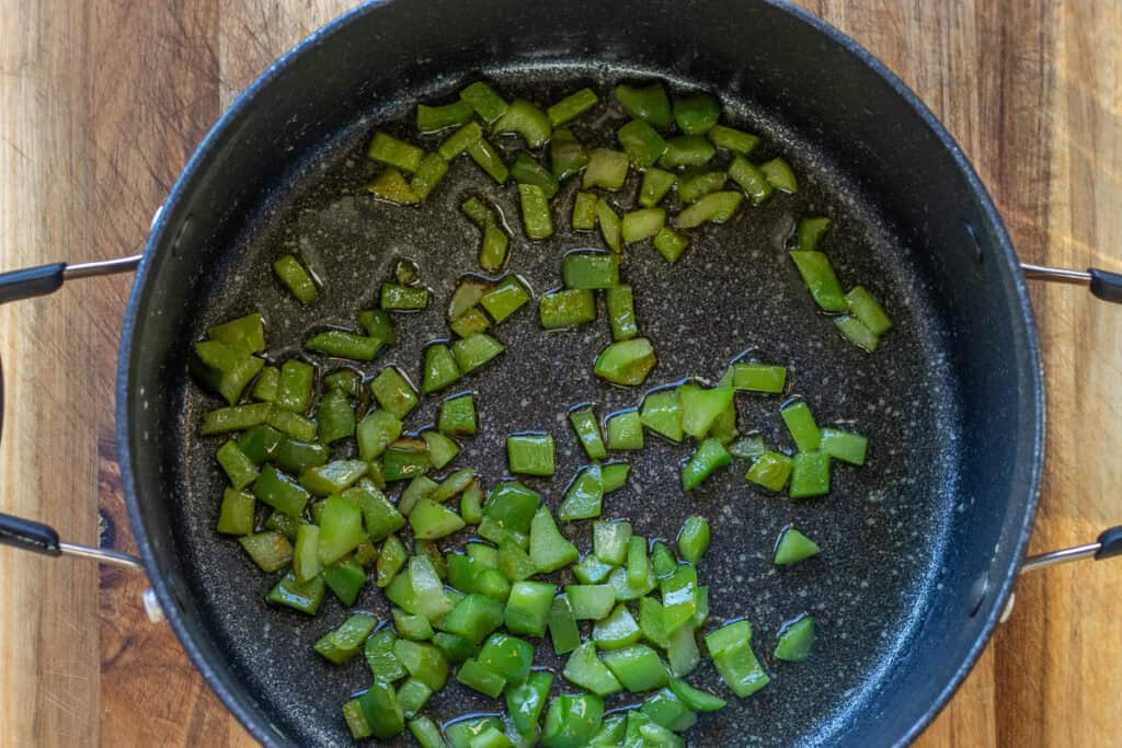 sauteing the tomatoes