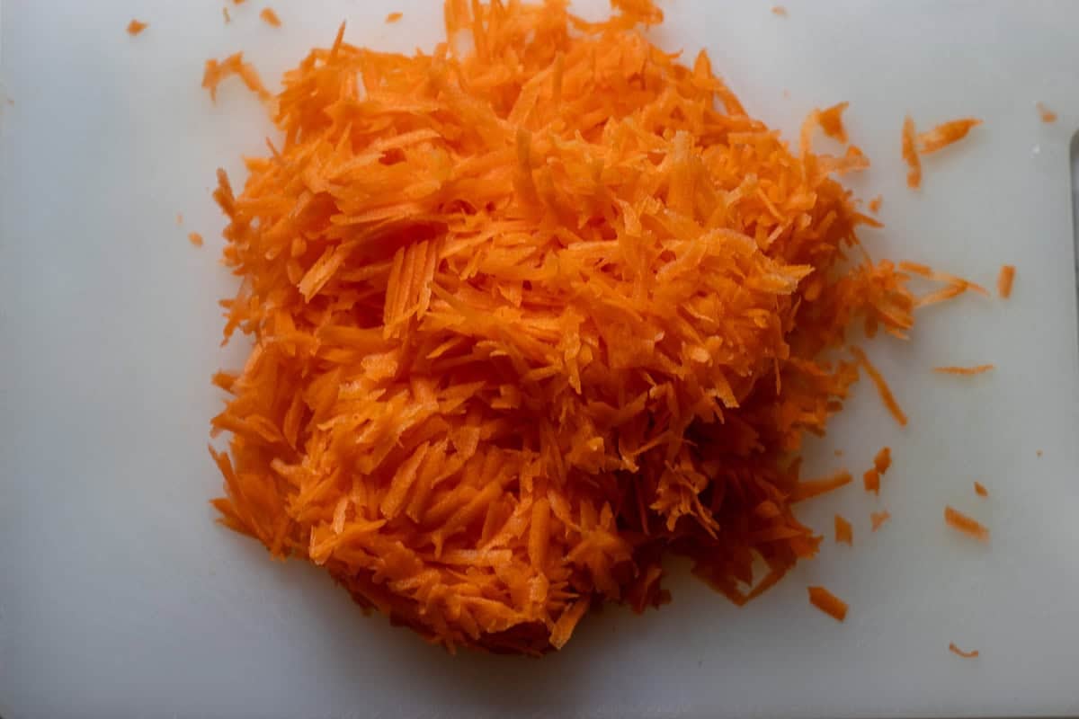 freshly grated carrots