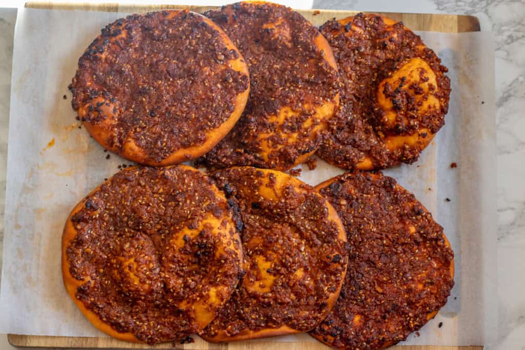 freshly baked 6 pieces of biberli ekmek