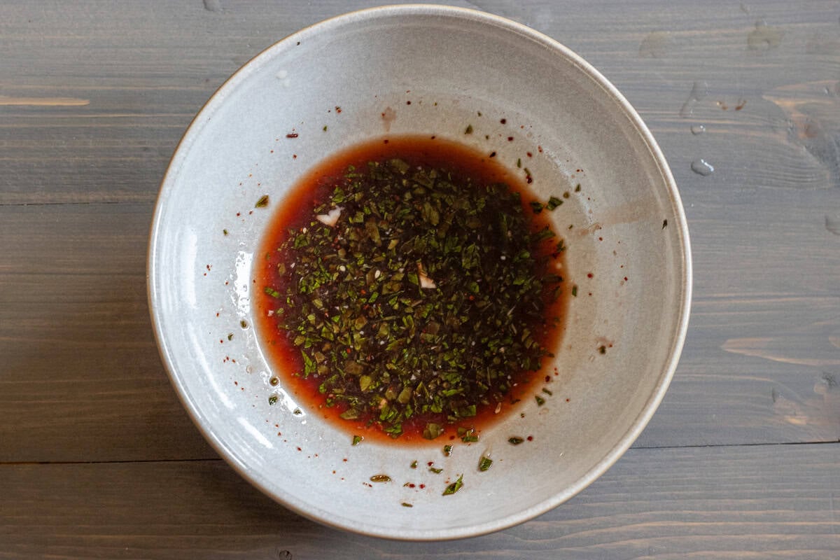 dressing for halloumi salad