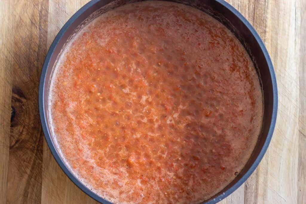 tomatoes are cooked wutrh butter